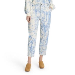 Blue and White Tie-Dye Pants